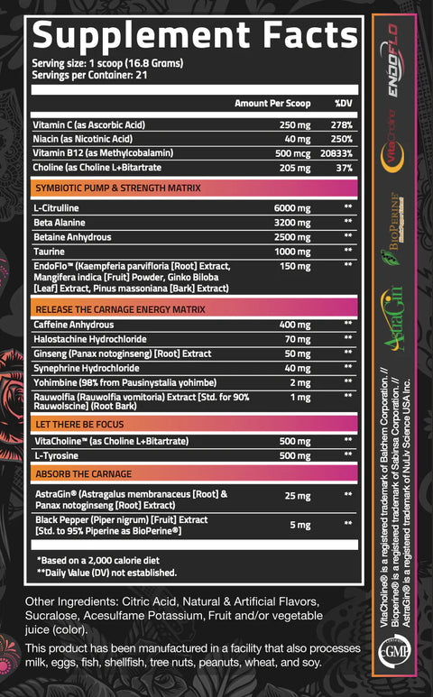 Nutrifit Carnage Advanced Pre Workout