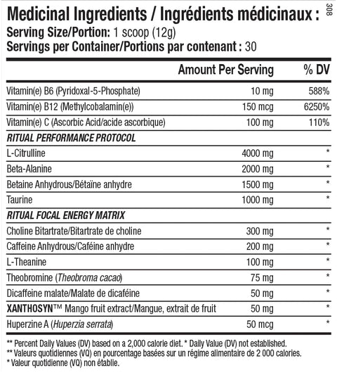 ANS Ritual Pre Workout